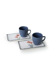 Hermia Juego de Tazas de Café de 4 Piezas Multicolor